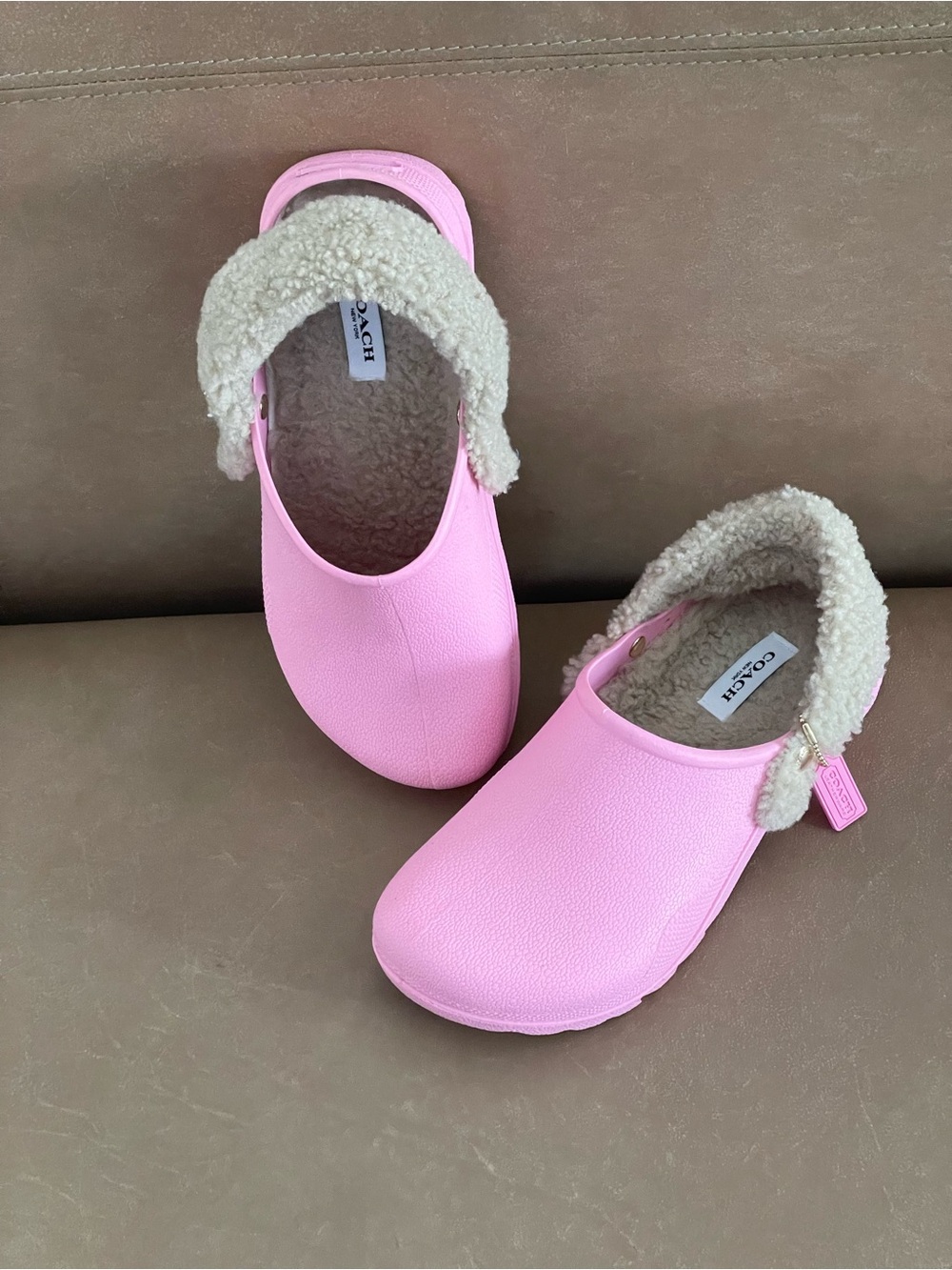 COACH LOLA Shearling Clogs